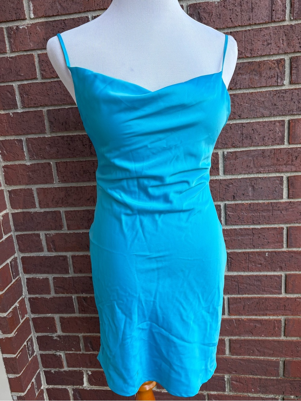 Urban Outfitters Turquoise Spaghetti Strap Mini Dress